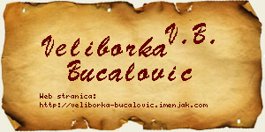 Veliborka Bucalović vizit kartica